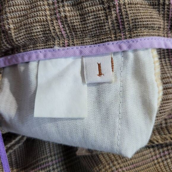 Vintage Y2K plaid capri trousers cuffed twill low rise preppy‎ paris hilton twee - Picture 8 of 13